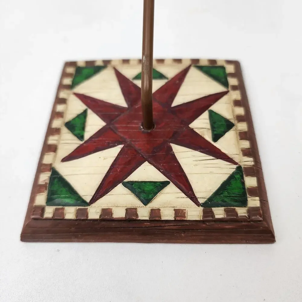 Jim Shore Heartwood Creek Ornament Display Stand 2002 Hanging Hook Red Star